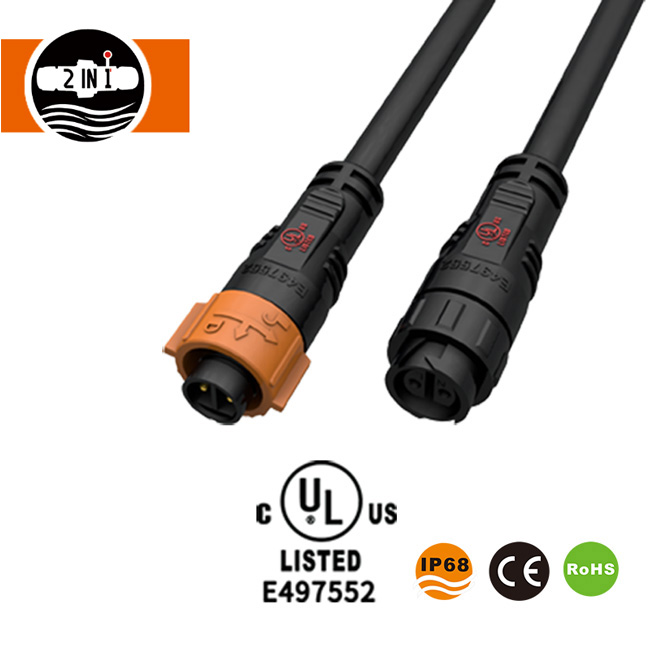 Conector de cable de bloqueo automático impermeable M16 listado por UL